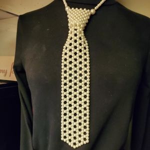 Woman's beaded neck tie